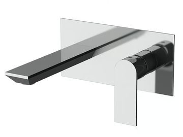 AVENUE - Wall-mounted single handle washbasin mixer with plate by Rubinetterie Mariani - view 2